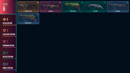 🥑 NA 🥑 6 SKINS 🥑 VALUE: 3950 VP 🥑 Singularity Vandal 🥑 Oni Phantom 🥑 Overlay Sheriff 🥑 Tilde Shorty 🥑 Jigsaw Ghost 🥑 Wayfarer Sheriff 🥑 RANKED READY 🥑 104 LEVEL 🥑 INSTANT DELIVERY 🥑 FULL ACCESS 🥑 FKMdW 🥑