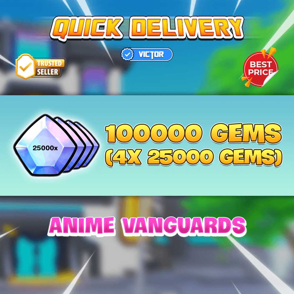 NEW Anime Vanguards 100000 Gems 4x 25000 Gems Instant Delivery new-anime-vanguards-100000-gems-4x-25000-gems-instant-delivery