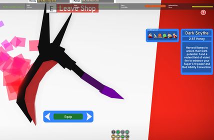 50 bees, 17 blue hive, got dark scythe, Accounts