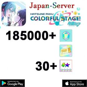 【JP】 185000+ Gems]+Random 30 four-star + Part of the plot has passed/ HATSUNE MIKU: COLORFUL STAGE Project Sekai ]/Android/iOS interworking |Full Access
