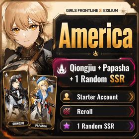 America | Starter Account | Qiongjiu, Papasha, 1 Random SSR | Quick Transfer