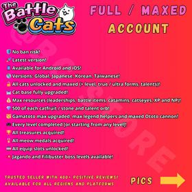 The Battle Cats Accounts for Sale
