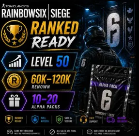 🧑‍💻 STEAM 🎖️ Ranked Ready Level 50 💵 60K -120K Renowns 🗂️ 10-20 Alpha Packs 🏎️ Instant Delivery