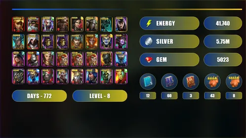 ⚡ Cinda Forgeheart + Fjorad Wolfheart + Skeletor | 12 Legendary • 55 Champs • 💎 5023 Gems