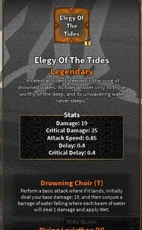 Elegy Of The Tides Spear Legendary The Veil