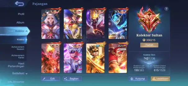EX GLORY SKIN 742 6 LEGEND CC 17 KOF FULL V1 V2 PAQUITO TRANFORMRS FULL JJK XAVIER DUCATTI BENEDETTA LEOMORD BADANG SEIN SEIYA GOOD ACC CAN CHANGE