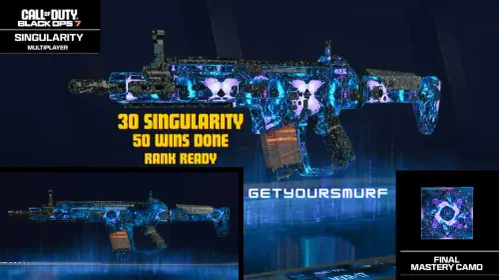 30 Singularity Camos ✅ Rank Ready | 50 Wins Done ✅ Handmade ✅ Mastery Camos: Shattered Gold, Arclight, Tempest, Singularity ✅ Linkable to Xbox, Steam, Battle.net and PSN ✅ Full Access
