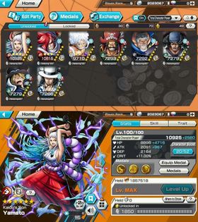 LVL 9 - 7 EX META 1 MAX - YAMATO MAX - LUFFY V2 - ROGER - GARP - KUZAN - SABO - ROB LUCCI - BR1150