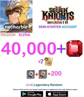 🔷Discount🔷Global/EU🔷Seven Knights Re:BIRTH🔷80000-350000+ Diamonds🔷1000-2500+ Tickets🔷8-50+ Legs🔷, Sale