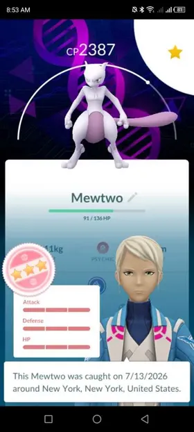 Hundo Mewtwo with DNA Special Background (GoFest 2026) | Mini Account