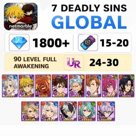 [GLOBAL] 1800+ Diamonds+Characters in the picture |random UR 24-30| 15-25 SSR Ticket and 18-25 Other Ticket [Android/iOS]Fast delivery LCD2089| 7 Deadly Sins