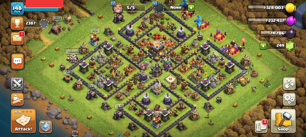 Townhall 11 Level 148 King 28 Queen 41 Warden 20 Gems 249 Account is 100% safe.