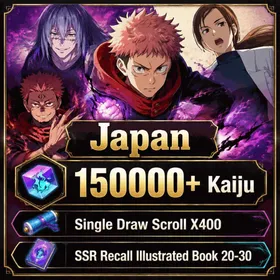 Japan | Single Draw Scroll X400, 150000+ Kaiju, SSR Recall Illustrated Book 20-30, The inspiration of death Mahito, A Life Entrusted to Me Yuji Itadori, Genuine Jujutsu Ryomen Sukuna, Life Saver Shoko Ieiri