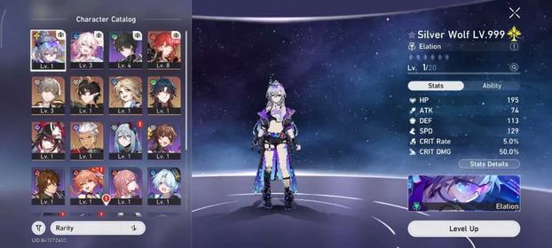 ASIA | Starter Level 4, Silver Wolf LV.99 + LC Signature + Sparkle + Archer + DanHeng PT + Blade and 2× GCS, Banner Event Guaranteed