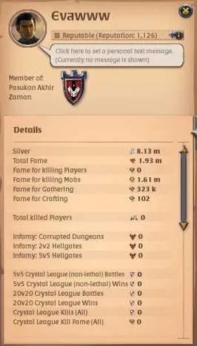 Asia |1,93M Total Fame - 8,13M Silver|T8 Ore Miner Gather Equipment With T6 BattleAxe Build|Take Gmail|Check Screenshot|AO896