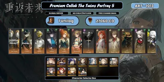 Global | 15 x 6 Star | The Twins P5 + Ulrich P1 + Corvus P1 + Willow + Lopera + Spathodea + A Knight + Box Star | 1 Unilog | 27060 Clear Drop | Novice Banner Available | Fast Delivery | ART013