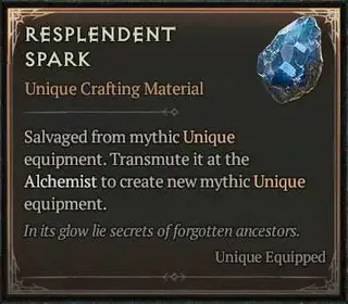 Season | x4 Resplendent Spark, Random Mythic hellfire torch drop