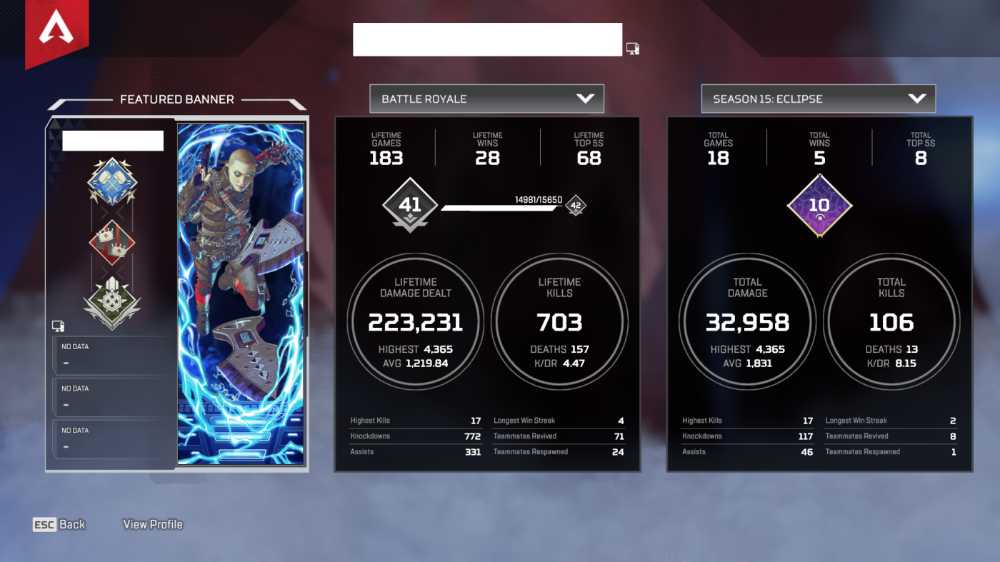 WRAITH HEIRLOOM KUNAI ACCOUNT VENGENCE SEEKER LV 41 4K DAMAGE