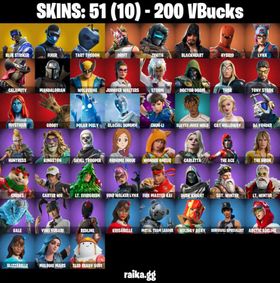 [PC/XBOX] 51 skins | Chun-Li | Tart Tycoon | Blue Striker | Fixer | Skull Trooper | Hybrid | Lynx | Drift | Mandalorian | Blackheart | Tony Stark | Wolverine | Mystique #397