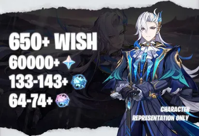 NA | AR50+ 650+ Wishes – 60,000+ Primogems – 133+ Acquaint Fates – 64+ Intertwined Fates