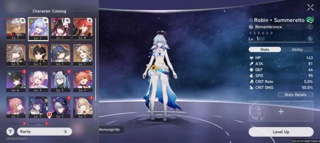 Starter TL 4 | ASIA | Robin Summeretto + Archer + Sparkle + DHPT + Yunli + Yanqing | Unset All | First Own | Manual Play | Stelle | 2 GCS | Character pity 17