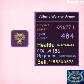 Epic Valhalla Warrior Armor | DUNGEON QUEST REBORN