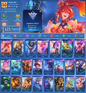HERO 121 SKIN 195 | EMBLEM ALL MAX| COLECTOR NATALIA| PACE FANNY| EPIC FREYA| EPIC YSS | HERO GOOD SKIN GOOD| INSTAN DELIVERY