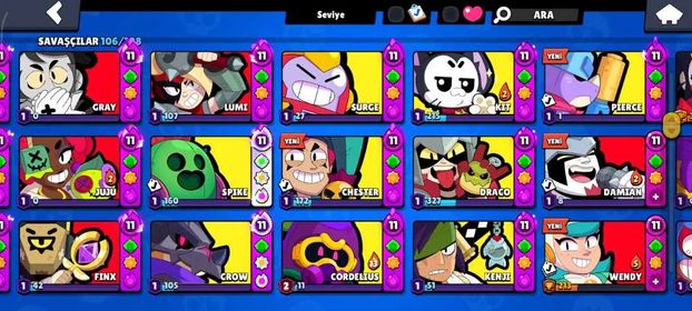 🔥65K Trophies | 106 Brawlers | 63 Hypercharges | 327 Skins | Rare OG Skins: Santa Mike & Red Dragon Jessie | Email Included