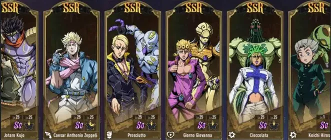 (Auto Delivery) EU | 7 SSR Jotaro +X2 Caesar +Pros +Ciocco +Gionor +Koichi