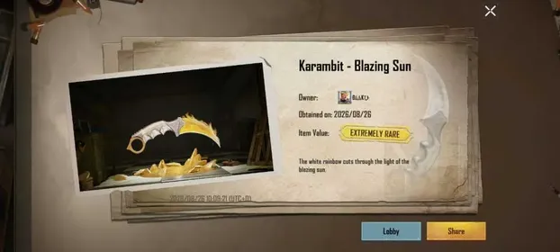 Gold knife skin for Metro royal