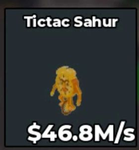 Gold Tictac Sahur 46.8M/s | Brainrot Secret | Cheapest 💯🔥 | Instant Delivery ⚡ | Steal a Brainrot | SAB