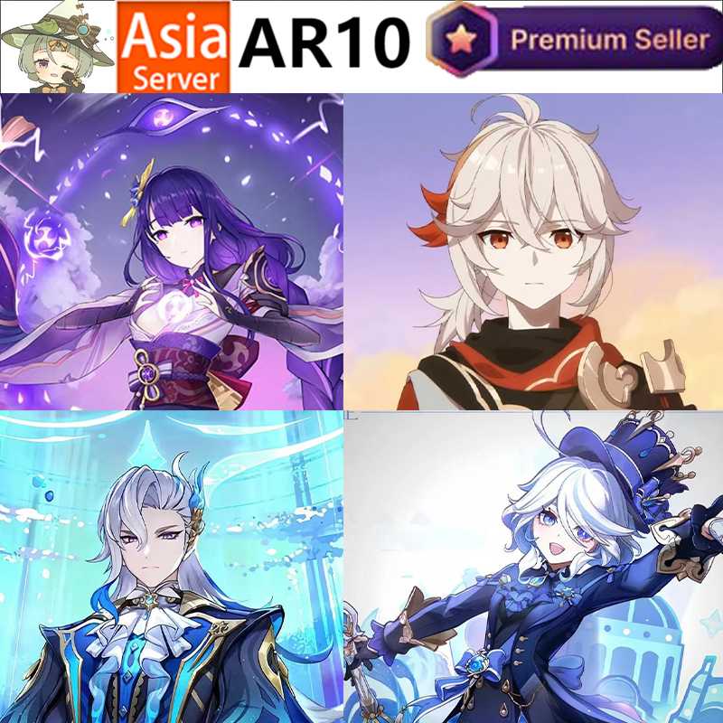 AR10[Asia] [Female]Raiden Shogun+Kaedehara kazuha+Neuvillette+Furina/4 ...
