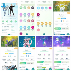 💯 Level 56 🔥 198x  Legendary 🌟 162x Shiny 🧨 Shiny Reshiram 🚀 2x Shiny Xerneas 🐉 Shiny Palkia ✨ 2x Mega Charizard y ⚡ Shiny Metagross ✍️ Name Changeable