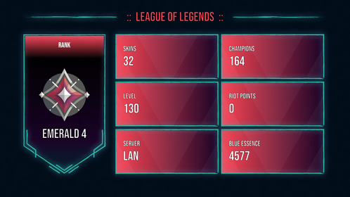 🥑 LAN 🥑 32 SKINS 🥑 EMERALD 4 🥑 164 CHAMPIONS 🥑 130 LEVEL 🥑 INSTANT DELIVERY 🥑 FULL ACCESS 🥑 EsFqO 🥑