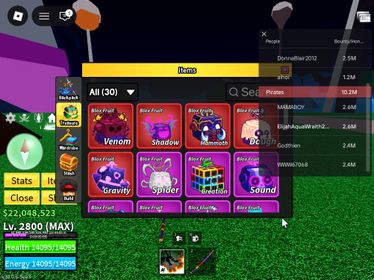 ID 626:Level 2800+God+ Dough Mammoth Gravity Venom Shadow Inven|Unverified Account|Auto Delivery|Blox Fruits