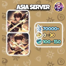 [Asia] 70000 Astrite + 100-150 Lustrous Tide + 0-30 Radiant Tide | UL45+ | Microsoft Email | Reroll Account