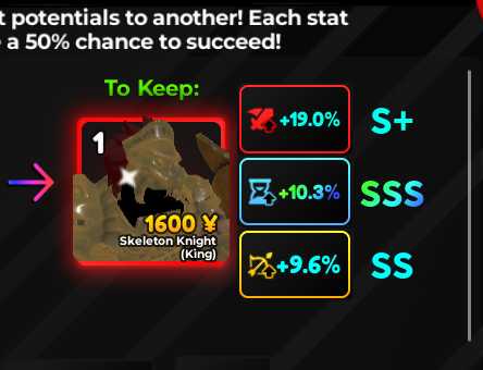 [instant delivery] Shiny skeleton king S+/SSS/SS STATS - ANIME ...