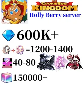 Holly Berry server|600K+ Crystals | 1200+ Cookie Cutters | random 40-80 Epic Cookies+Eternal Sugar Cookie+Dark Enchantress Cookie+Silent Salt Cookie+190000 Rainbow Cube|Beast's Heritage Selection Chest is not used|Ancient Cookie Selection Chest|Legendary Cookie Selection Chest | Plot progress 1-3] iOS/Android Cookie Run: Kingdom