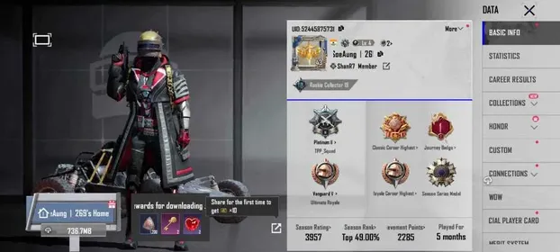 A189|LV 43|2 TITLE|18 SET (1 MYTHIC)|10 WEAPON|TIME TRAVELER-M416|DESERT CAMO-M416|EXORCIST-P90|FIRST STRIKE-S12K|GUNCRAFT FIREARM-S12K|PLATINUM ASIA C9S31|