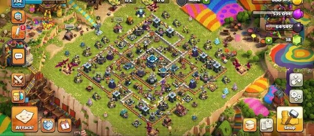 TH13 MAX ID | HEROES:49-55-29-28-12 | 7x EPIC EQUIPMENT | 3xSCENERY | 1xSKIN | NC-FREE | XP-132 | ORANGE WALLS | LOTS OF MAGIC ITEM | 1306