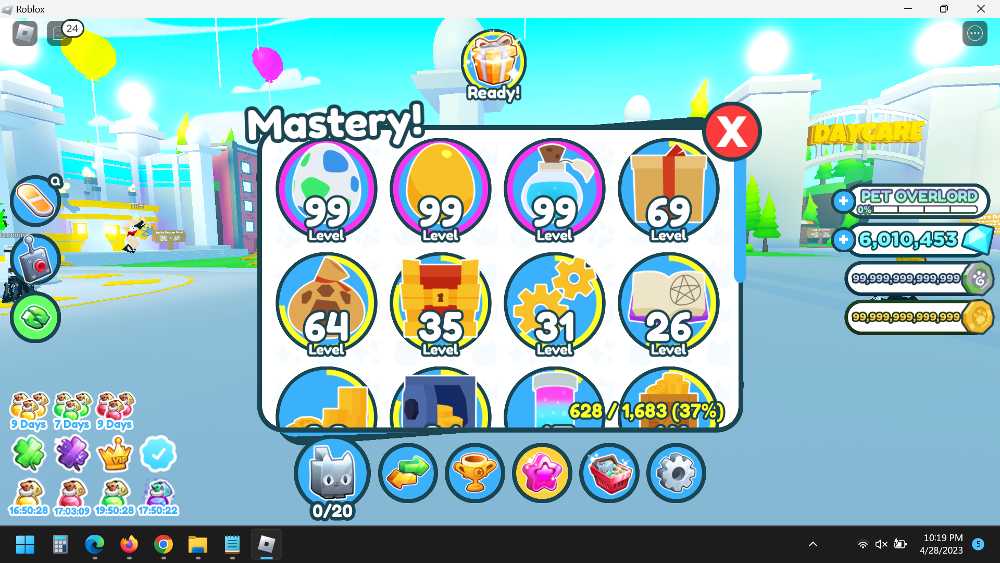 [Pet Simulator X + Blox Fruits] Can Equip 20 Pets 37 Mastery 4