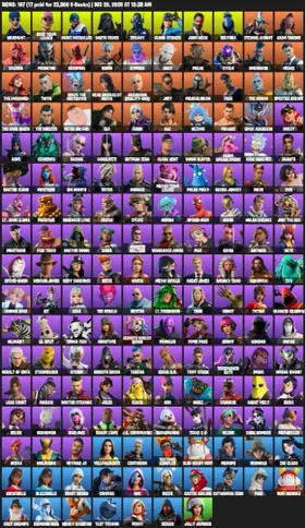 167 Skins | Midas, Rose Team Leader, Dark Bomber, Rick Sanchez, Mandalorian, John Wick, Leviathan Axe