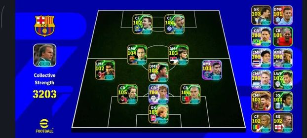 Collective Strength 3203🔥Pepe 106⚡Adriano 106⚡Franco Baresi 105⚡Andres iniesta 104⚡Oliver Kahn 105⚡More Booster Card Available🔥Linked With Only Konami id Buyer Mail Added🌟Android And ioS[FAST DELIVERY]