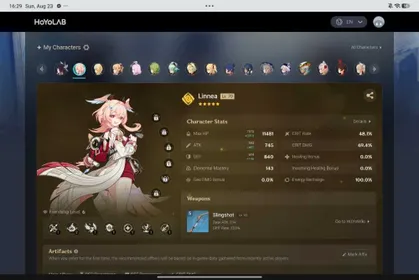 [ASIA] AR 47 FEMALE | Columbina + Linnea + C1 Jean + C1 Qiqi UID 84 | Unset Username | Fast Delivery