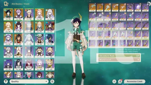[ASIA] AR57 | DURIN C2 + VENTI + COLUMBINA | MIZUKI C2 | 5× 5★ WEAPONS | TAKE EMAIL
