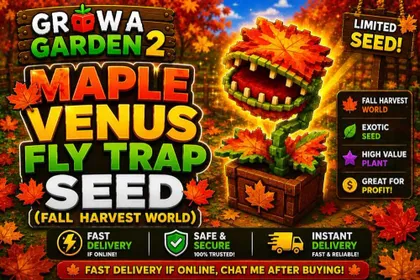 20x Maple Venus Fly Trap SEED (FALL HARVEST WORLD) - Grow a Garden 2 - Fast Delivery