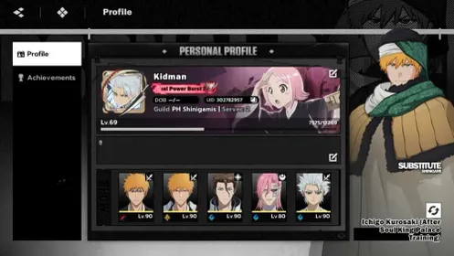 Nuverse SEA|Lv69|10SSR+9Sign(Aizen,Toshiro,IchigoDZ,IchigoBankai,Szayelaporro,Urahara,Byakuya,Ikkaku,Tosen)EtcChekSS|BSR045B
