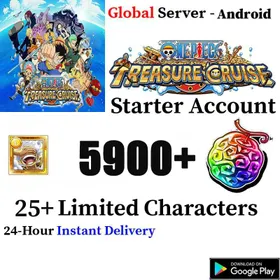 Global] Android /only] [5900+ Diamond/Rainbow]+G5 luffy丨Randomly limited heroes 25-80 | Account Level 1-5/[Instan Delevery]