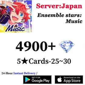 [Fast Delivery] [JP] 4900+ Diamonds+ | +25 Random 5 stars |  | Full Access | Android|IOS |/ Ensemble Stars Music
