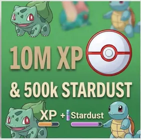 ✨ 10M XP + 500K Stardust + Shinies ✨ Cheap & Safe ✨ Android & IOS ✨